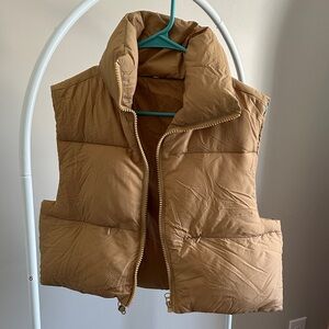 Tan Puffer Vest